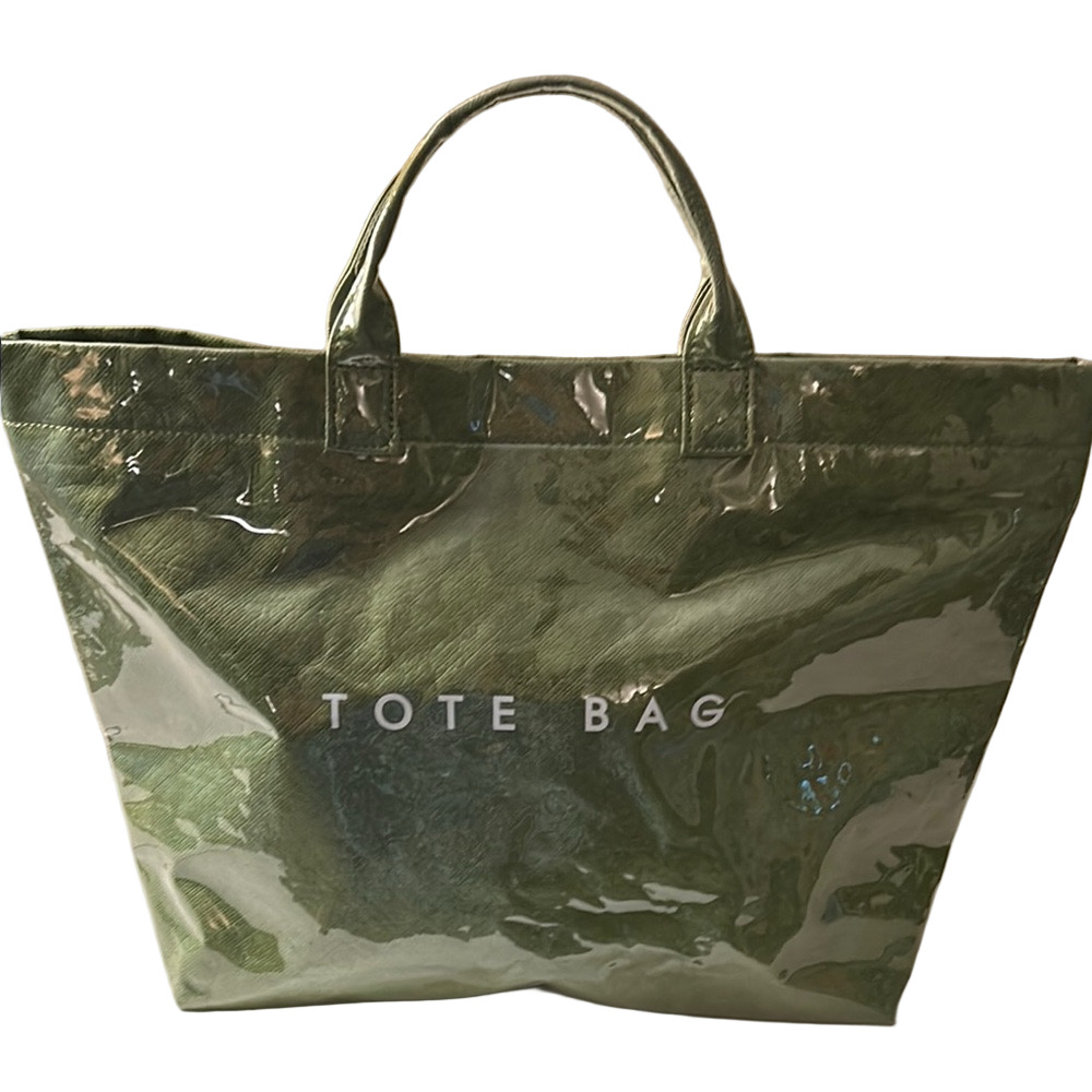 Green PVC Tote Bag